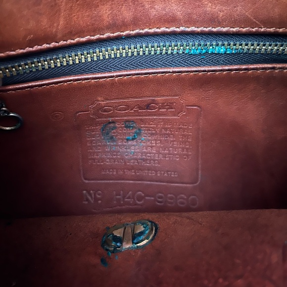 Vintage Coach Leather Drawstring Backpack 90s - Picture 4 of 7